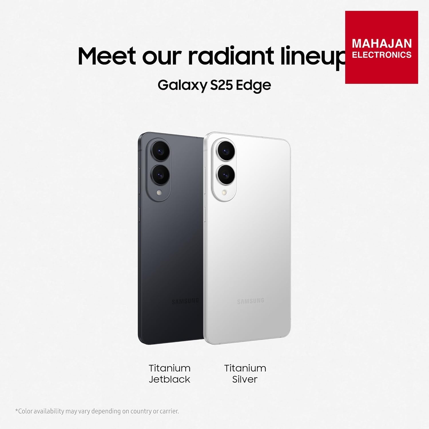 Samsung Galaxy S25 Edge secondary image with Mahajan Electronics logo