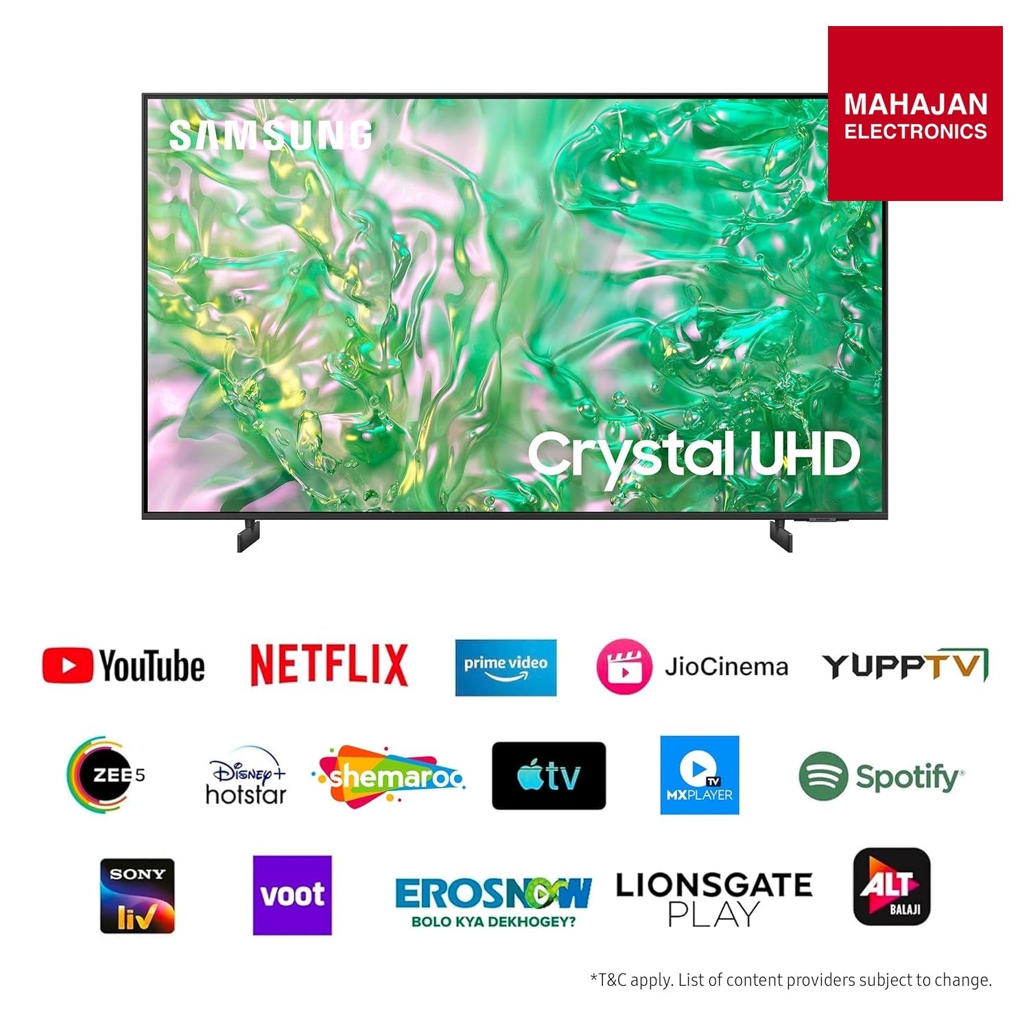 Samsung U8100 50 inch TV secondary image with Mahajan Electronics logo