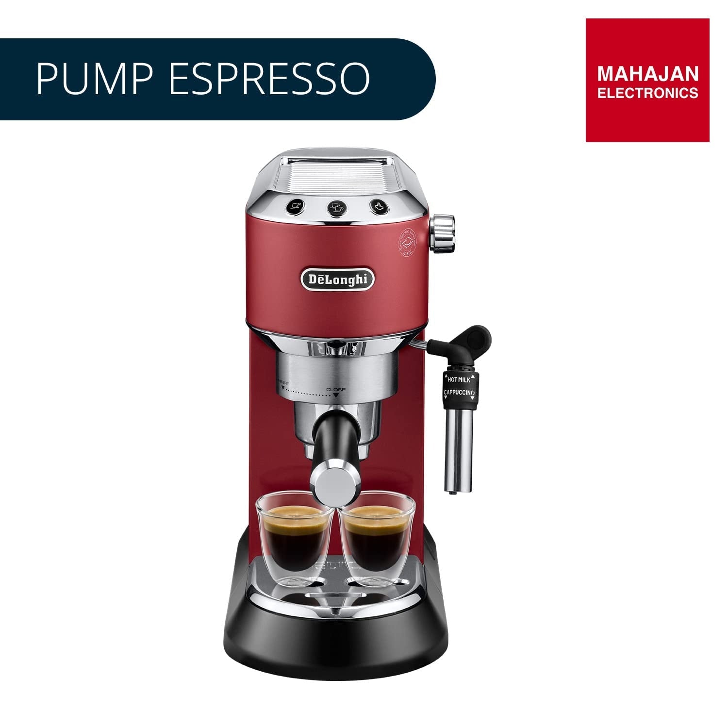 DeLonghi EC685.R 1350-Watt Espresso Coffee Machine (Red) – Mahajan Electronics Online.