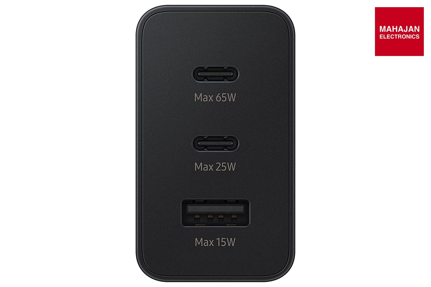 Samsung 65W Power Adapter Trio (Black) | Original Fast Charger | 3-Port USB | Compatible with Tablets & – Mahajan Electronics Online.