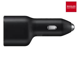 Samsung Original Car Charger Duo 40W(25W+15W, Black) – Mahajan Electronics Online.