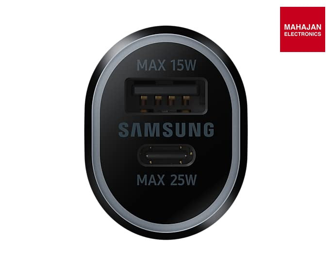 Samsung Original Car Charger Duo 40W(25W+15W, Black) – Mahajan Electronics Online.
