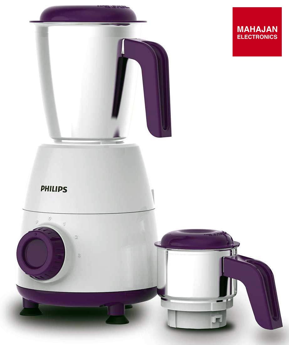 Philips HL7506/00 500W Mixer Grinder – 2 Jars, Stainless Steel Blades, Compact & Powerful | Purple | Made in India