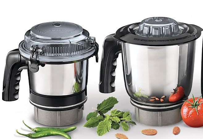 Sujata MG03 Black 1000W Mixer Grinder with 3 Steel Jars & 1 Glass Jar | 2-Year Warranty | High-Speed Motor | 24-Hour Delivery Sujata