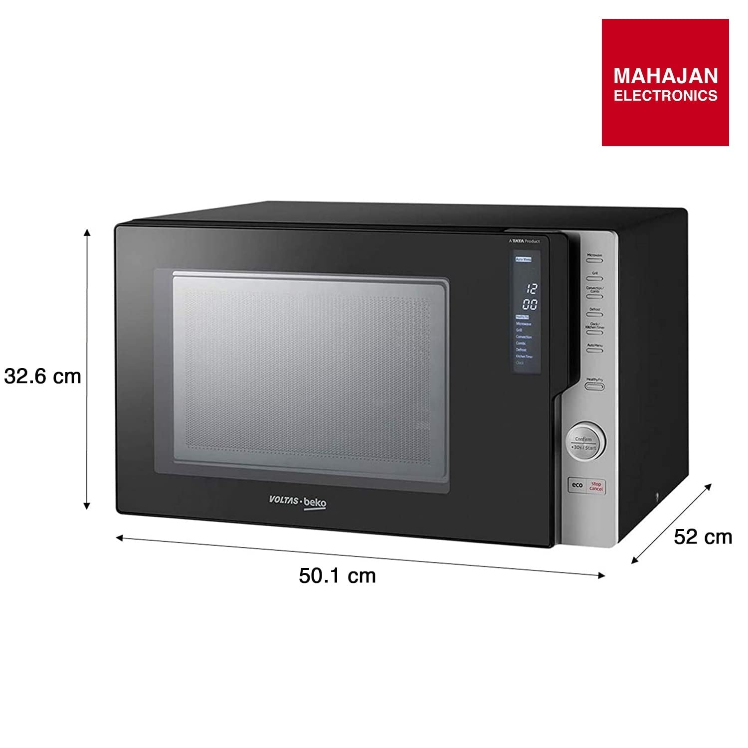Voltas Beko MC28BD 28L Convection Microwave Oven (Black, Auto Cook, Active Defrost, 5 Power Levels, Digital Display) Voltas Beko