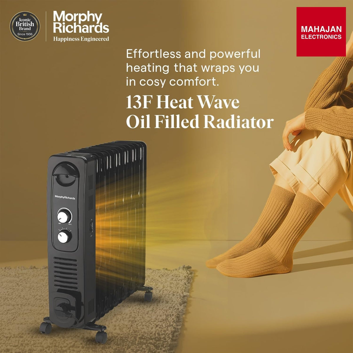 Morphy Richards 13F Heat Wave 290032 2900 W 13 Fin Oil Filled Room Heater with PTC Fan & Overheat Protection (White) – Mahajan Electronics Online.