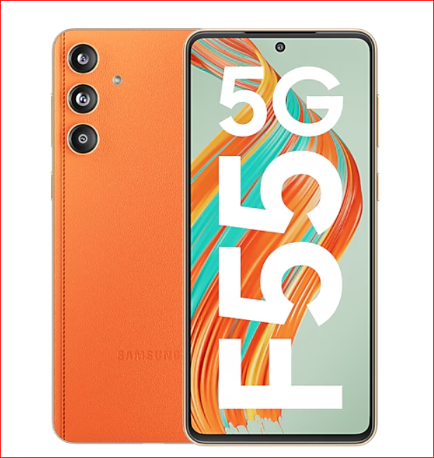 SAMSUNG Galaxy F55 5G (Apricot Crush, 128 GB) (8 GB RAM) Mahajan Electronics Online