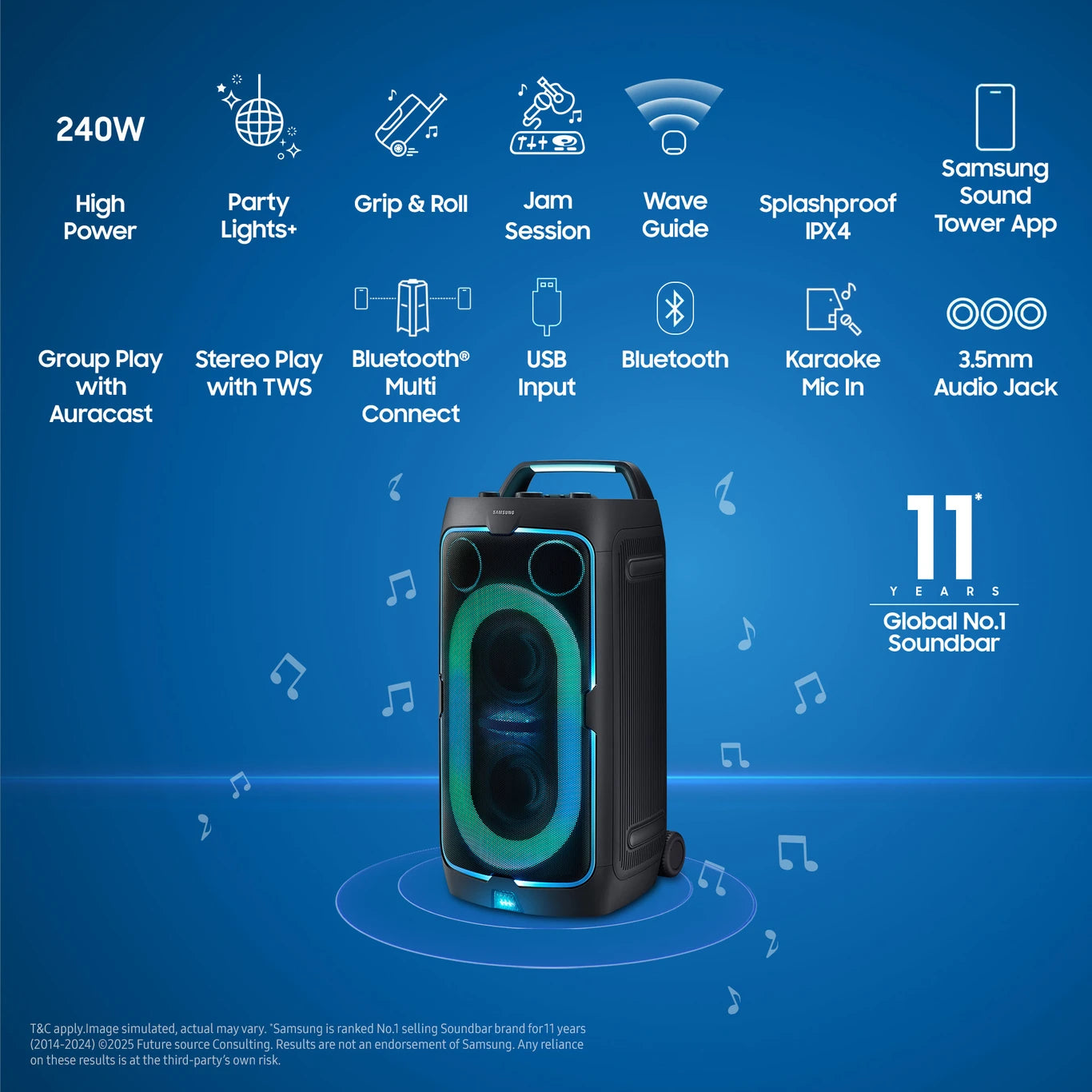 Samsung MX-ST50F/XL 240 W Bluetooth Party Speaker (Black, Stereo Channe) mahajan electronics online