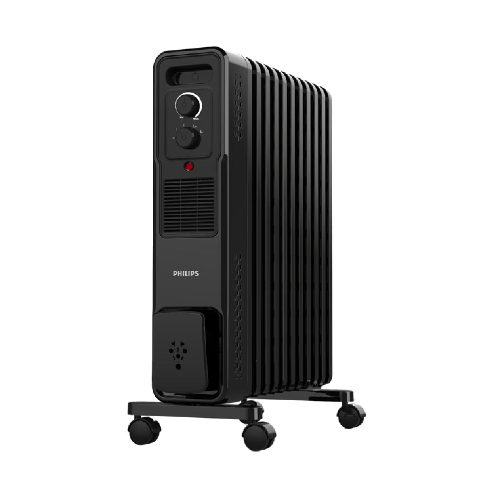 Philips CX3011/01 11Fin (Oil Filled Radiator)|Room Heater|2900W|3 Heat Settings & PTC Fan Wheels| Comfortable Breathing|360° Heating (Black) Mahajan Electronics Online