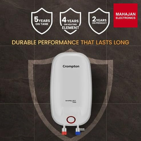 Crompton Rapid Jet Neo 3-L Instant Water Heater with Anti-Scale Technology (White) – Mahajan Electronics Online