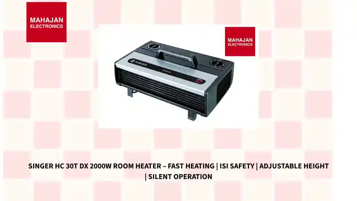 Singer HC 30T DX 2000W Room Heater – Fast Heating | ISI Safety | Adjustable Height | Silent Operation by@Outfy