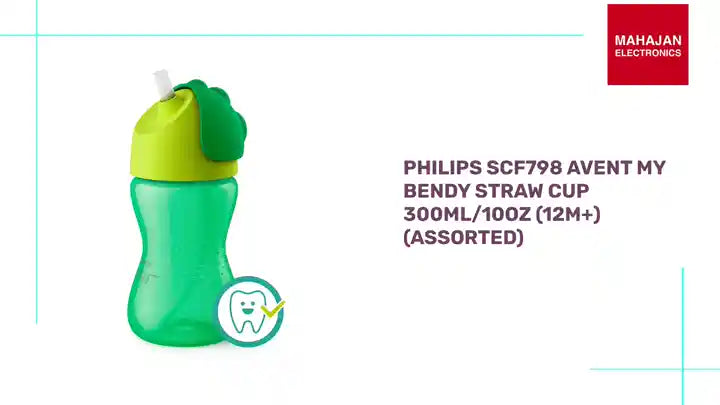 Philips SCF798 Avent My Bendy Straw Cup 300ml/10oz (12M+) (Assorted) by@Outfy