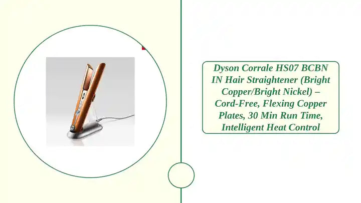 Dyson Corrale HS07 BCBN IN Hair Straightener (Bright Copper/Bright Nickel) – Cord-Free, Flexing Copper Plates, 30 Min Run Time, Intelligent Heat Control by@Outfy