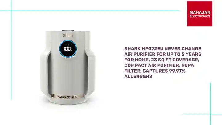 Shark HP072EU Never Change Air Purifier for up to 5 Years for Home, 23 sq ft Coverage, Compact Air Purifier, HEPA Filter, Captures 99.97% Allergens by@Outfy