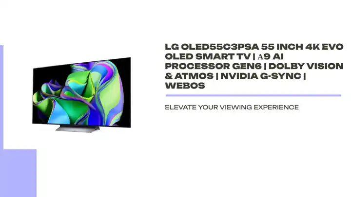 LG OLED55C3PSA 55 Inch 4K evo OLED Smart TV | α9 AI Processor Gen6 | Dolby Vision & Atmos | NVIDIA G-Sync | WebOS by@Outfy