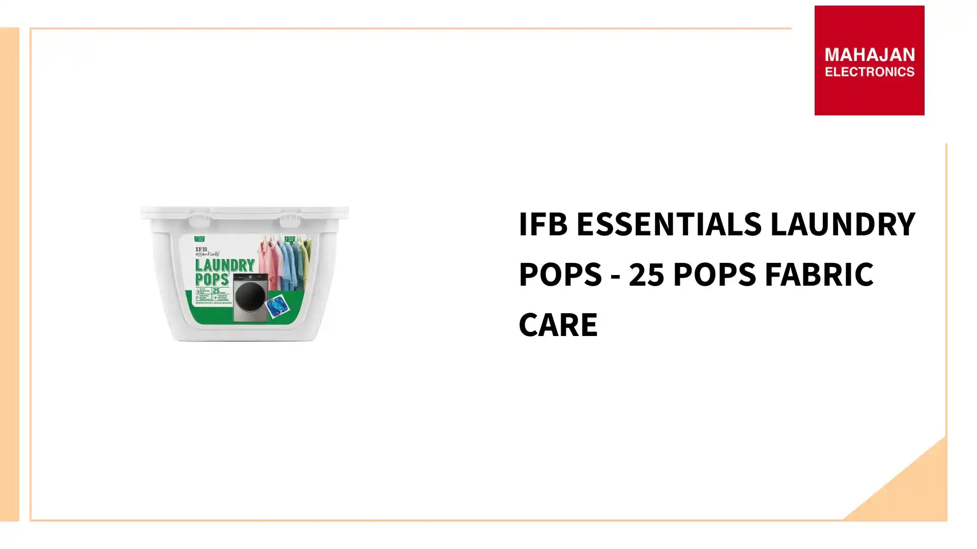 IFB essentials Laundry Pops - 25 Pops Fabric Care by@Outfy
