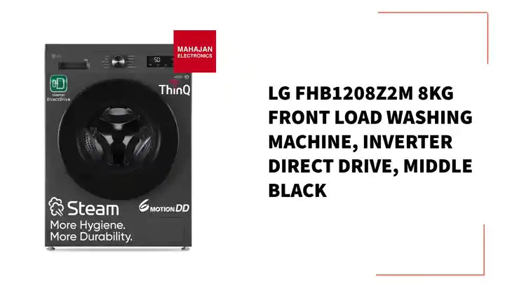 LG FHB1208Z2M 8KG Front Load Washing Machine, Inverter Direct Drive, Middle Black by@Outfy