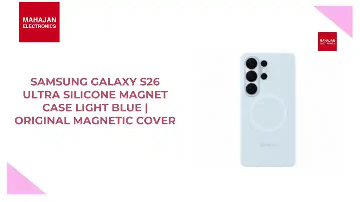 Samsung Galaxy S26 Ultra Silicone Magnet Case Light Blue | Original Magnetic Cover by@Outfy