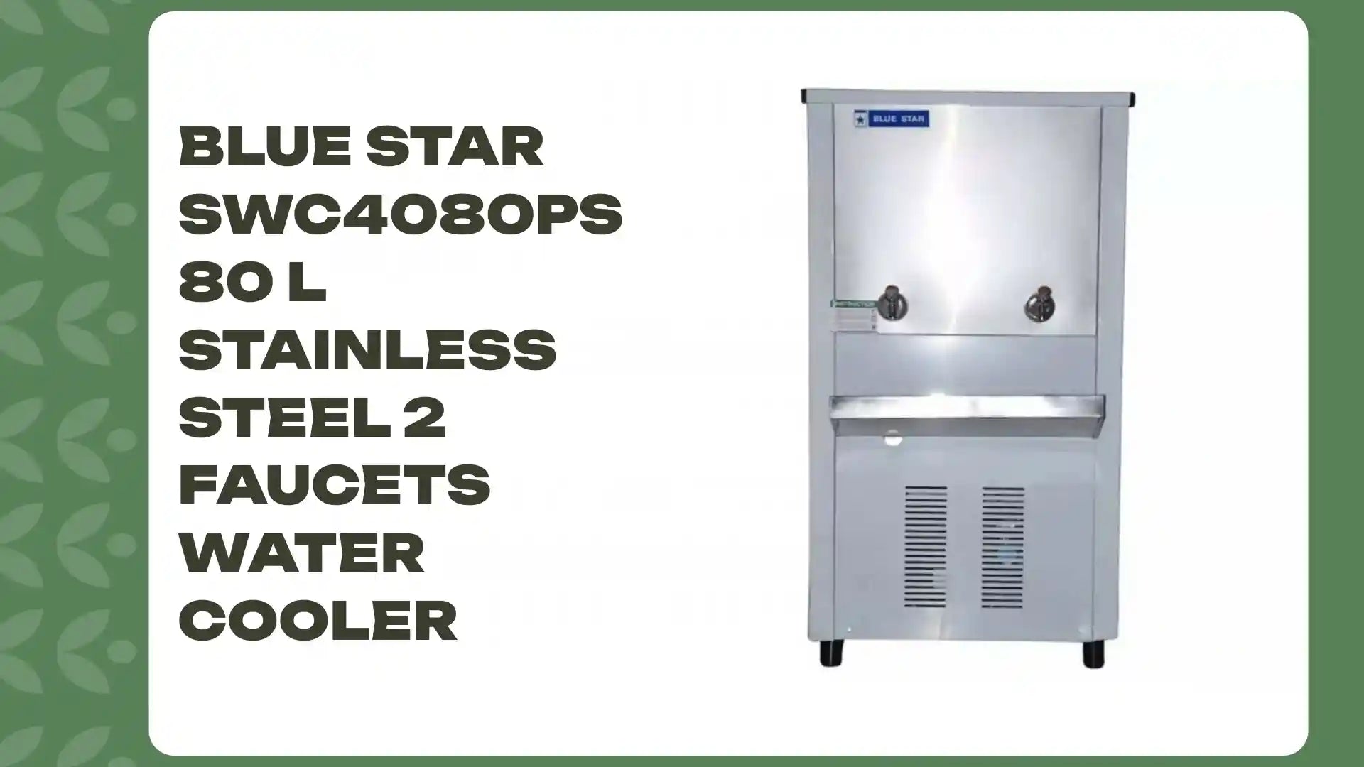 Blue Star SWC4080PS 80 L Stainless Steel 2 Faucets Water Cooler by@Outfy