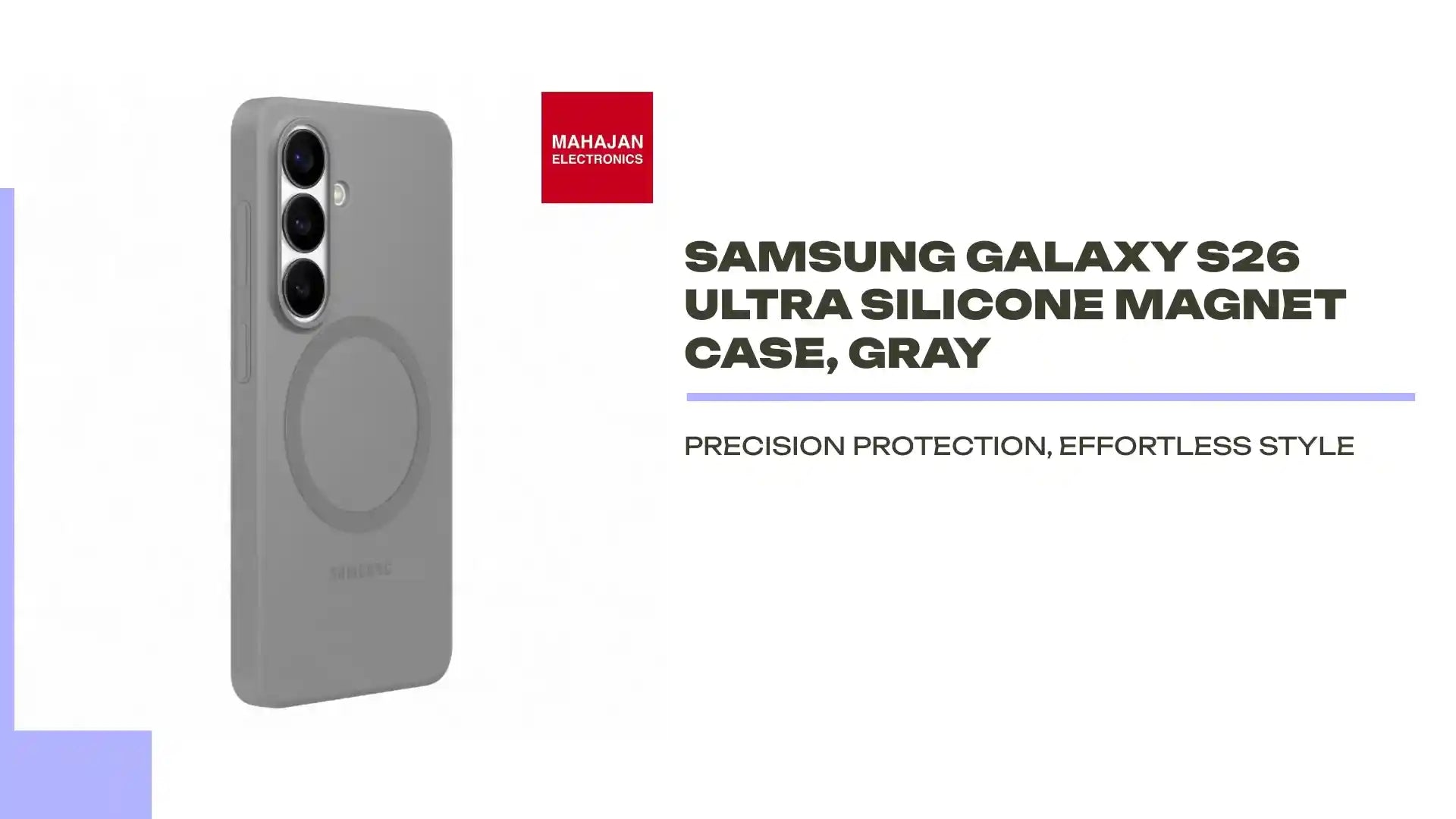 Samsung Galaxy S26 Ultra Silicone Magnet Case, Gray by@Outfy