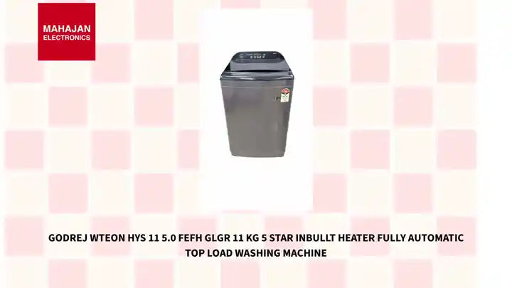 Godrej WTEON HYS 11 5.0 FEFH GLGR 11 Kg 5 Star Inbullt Heater Fully Automatic Top Load Washing Machine by@Outfy