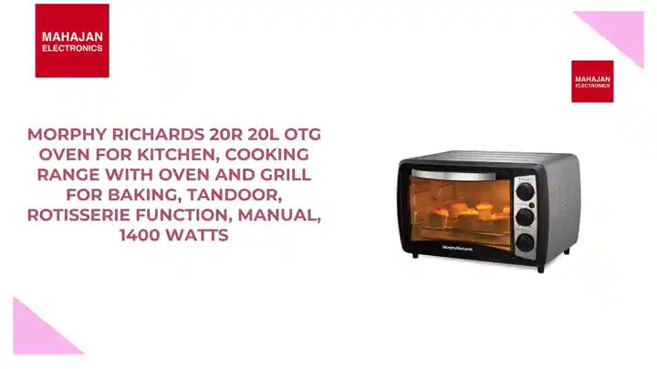 Morphy Richards 20R 20L Otg Oven For Kitchen, Cooking Range With Oven And Grill For Baking, Tandoor, Rotisserie Function, Manual, 1400 Watts by@Outfy