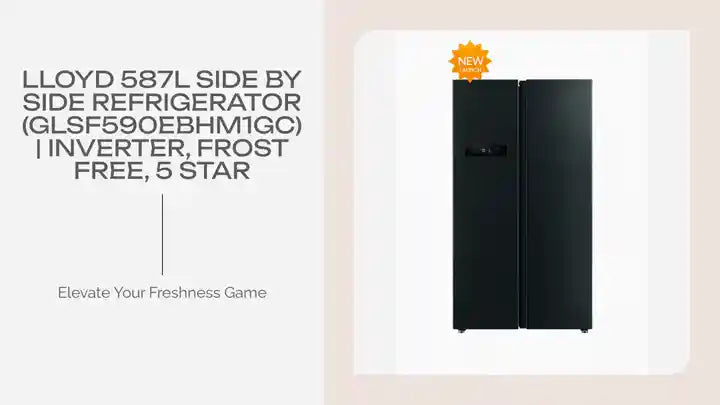 Lloyd 587L Side by Side Refrigerator (GLSF590EBHM1GC) | Inverter, Frost Free, 5 Star by@Outfy