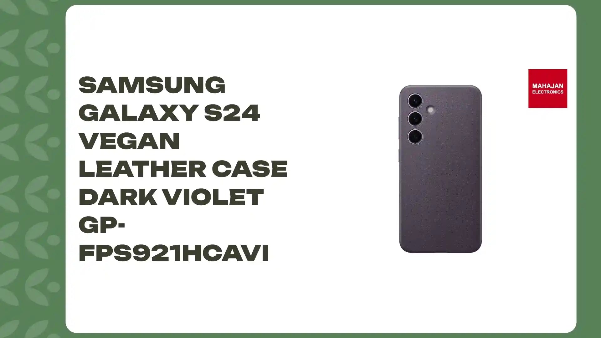 Samsung Galaxy S24 Vegan Leather Case Dark Violet GP-FPS921HCAVI by@Outfy