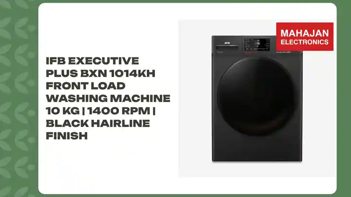 IFB Executive Plus BXN 1014KH Front Load Washing Machine 10 kg | 1400 rpm | Black Hairline Finish by@Outfy