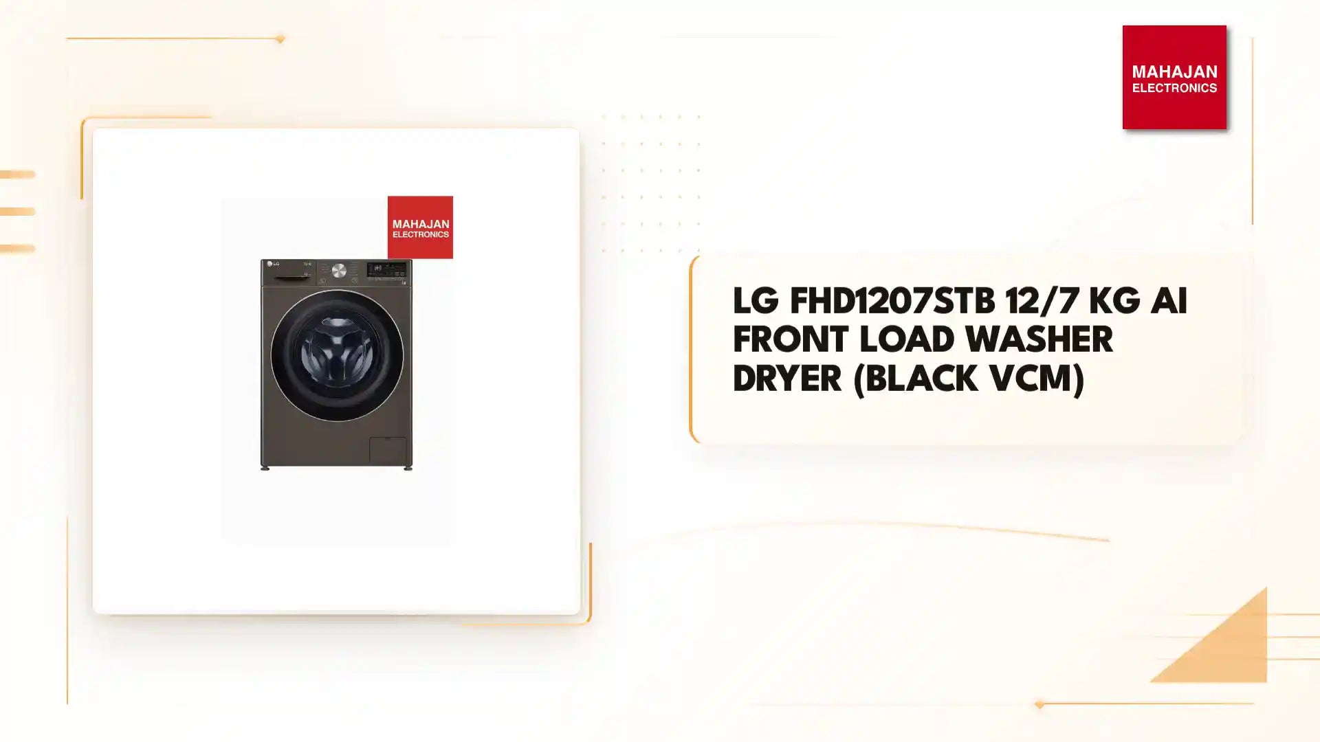 LG FHD1207STB 12/7 Kg AI Front Load Washer Dryer (Black VCM) by@Outfy
