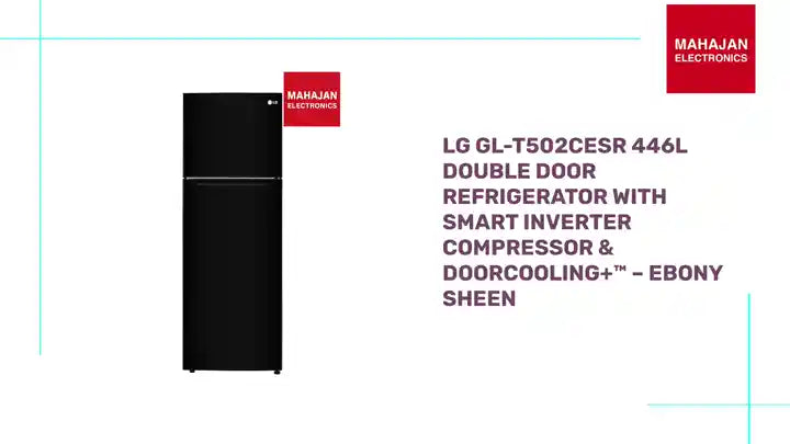 LG GL-T502CESR 446L Double Door Refrigerator with Smart Inverter Compressor & DoorCooling+™ – Ebony Sheen by@Outfy