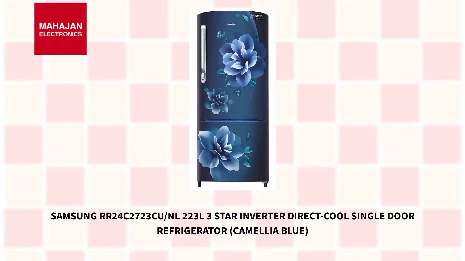 Samsung RR24C2723CU/NL 223L 3 Star Inverter Direct-Cool Single Door Refrigerator (Camellia Blue) by@Outfy