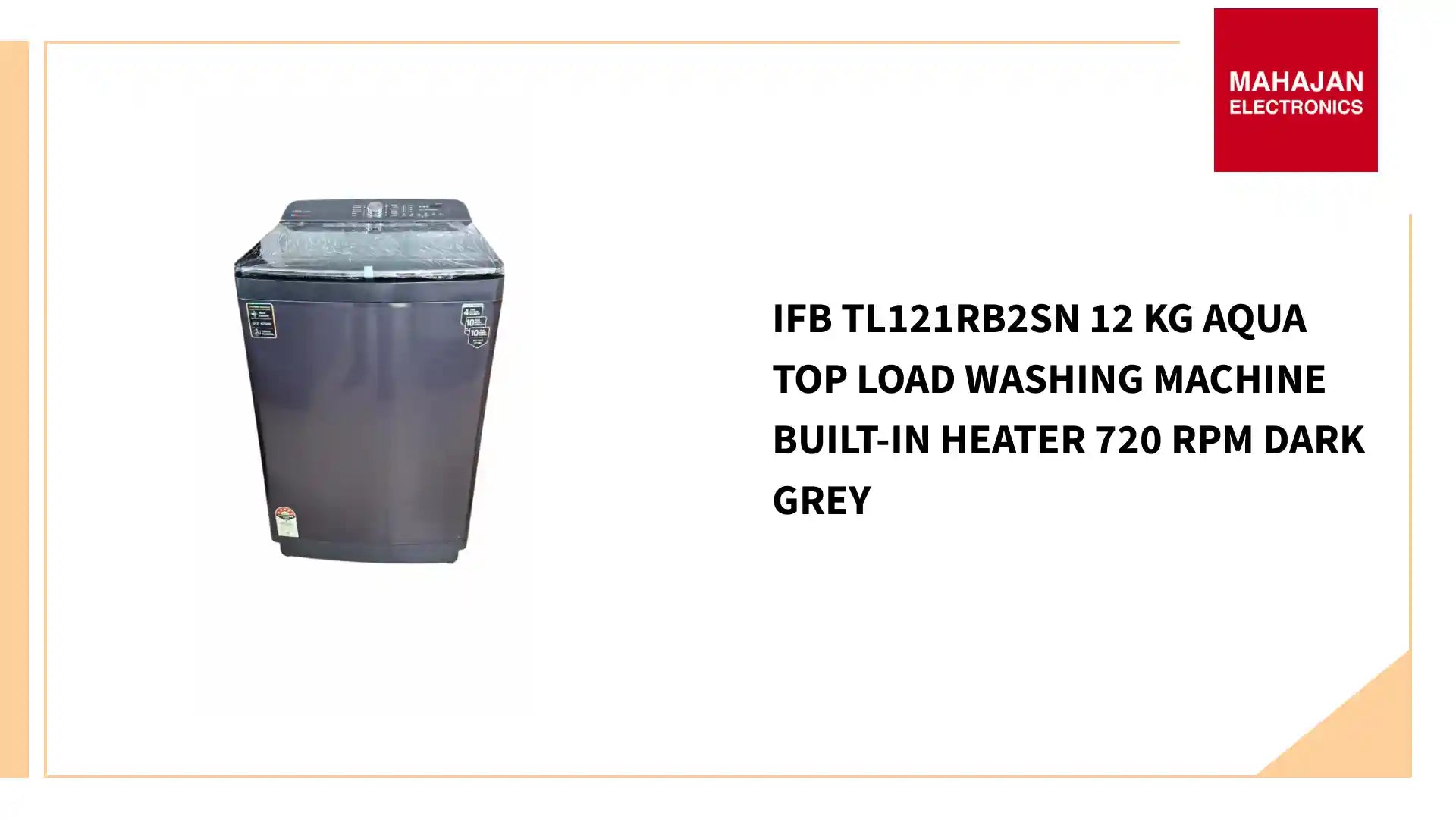 IFB TL121RB2SN 12 kg Aqua Top Load Washing Machine Built-in Heater 720 rpm Dark Grey by@Outfy