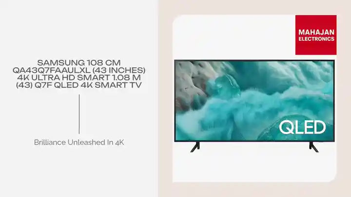 Samsung 108 cm QA43Q7FAAULXL (43 inches) 4K Ultra HD Smart 1.08 m (43) Q7F QLED 4K Smart TV by@Outfy