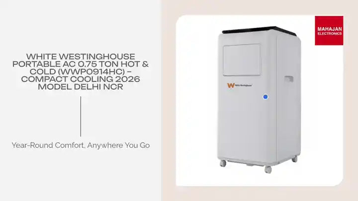 White Westinghouse Portable AC 0.75 Ton Hot & Cold (WWP0914HC) – Compact Cooling 2026 Model Delhi NCR by@Outfy