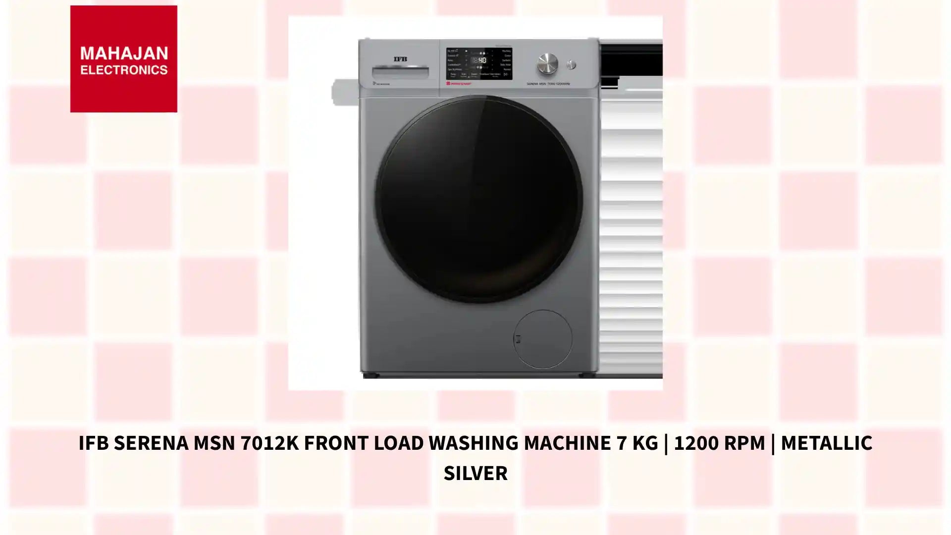 IFB Serena MSN 7012K Front Load Washing Machine 7 Kg | 1200 rpm | Metallic Silver by@Outfy