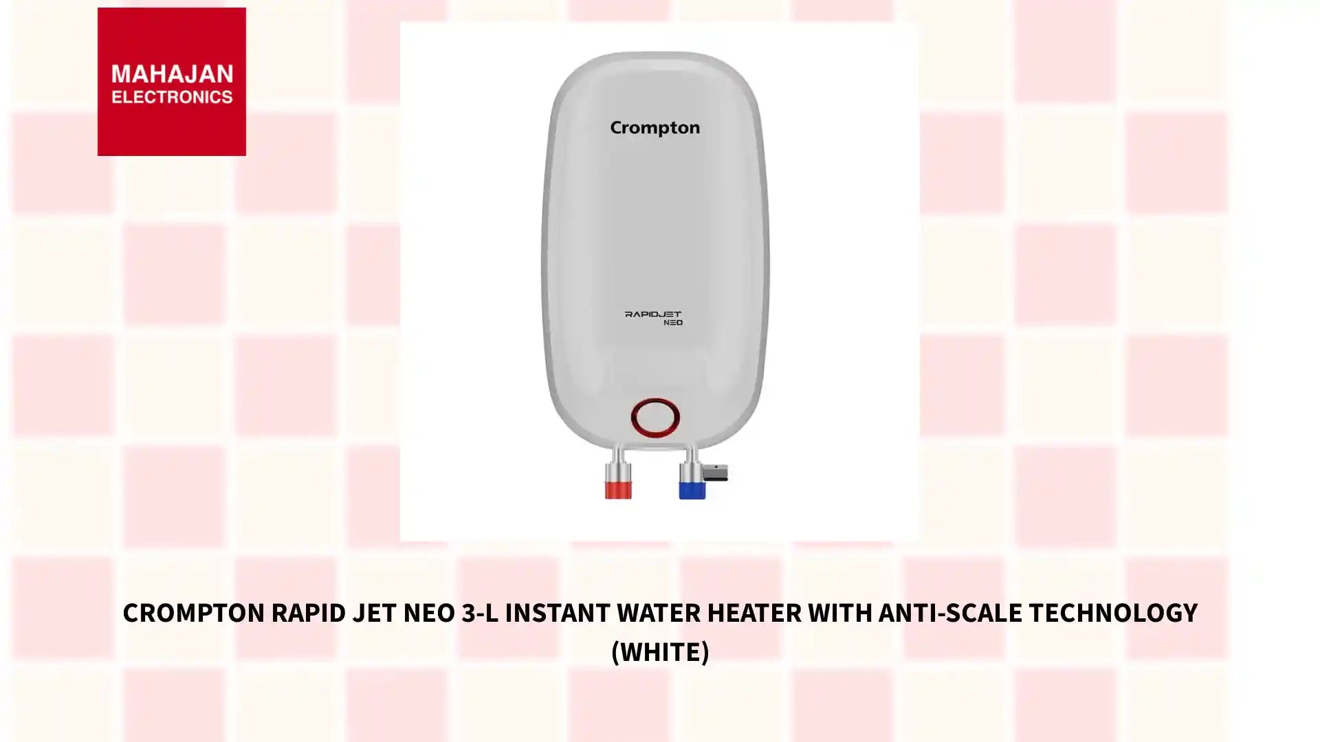 Crompton Rapid Jet Neo 3-L Instant Water Heater with Anti-Scale Technology (White) by@Outfy