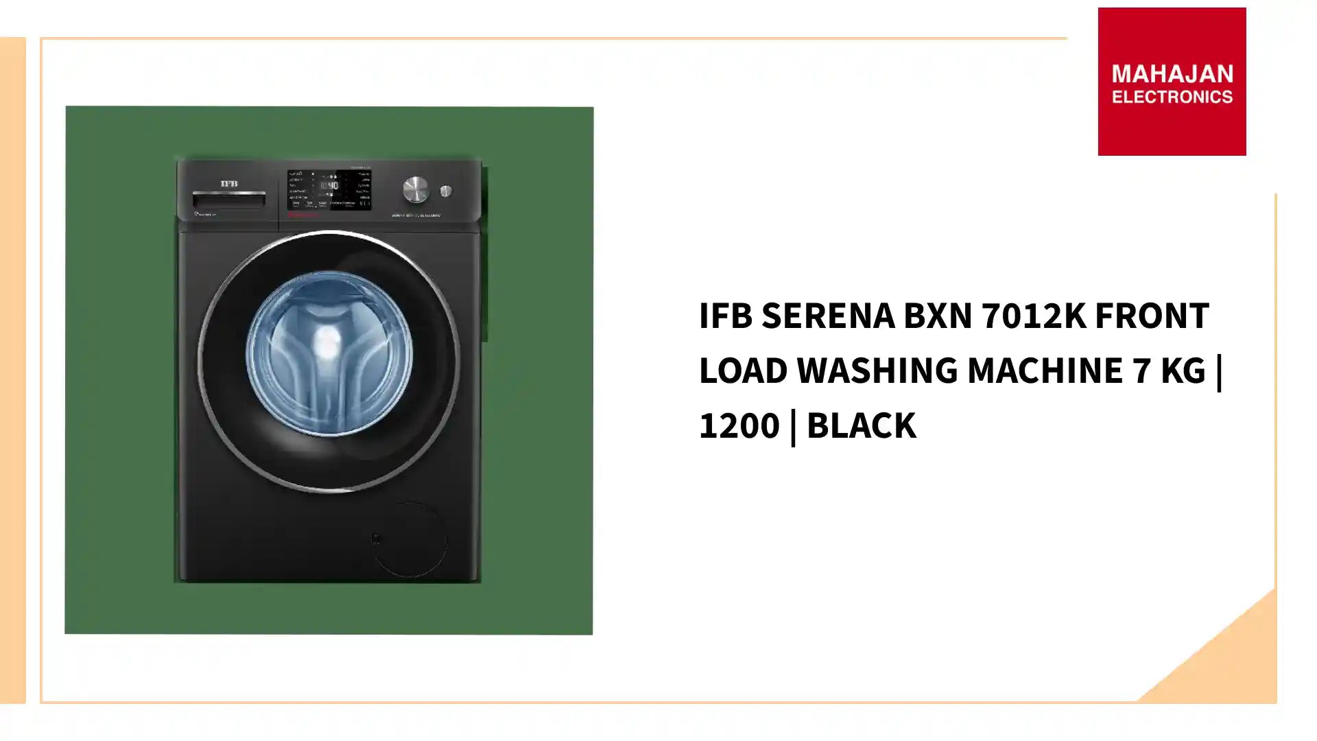 IFB Serena BXN 7012K Front Load Washing Machine 7 kg | 1200 | Black by@Outfy