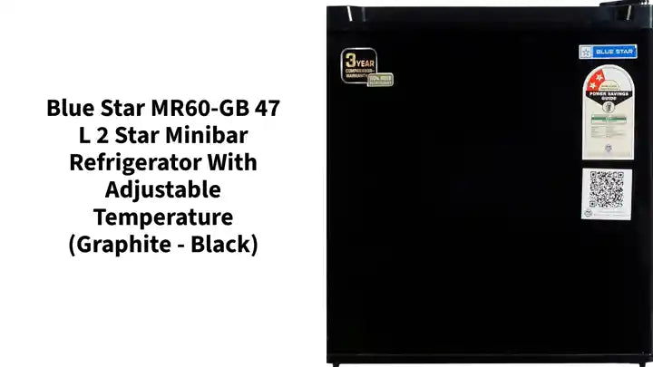 Blue Star MR60-GB 47 L 2 Star Minibar Refrigerator With adjustable Temperature (Graphite - Black) by@Outfy