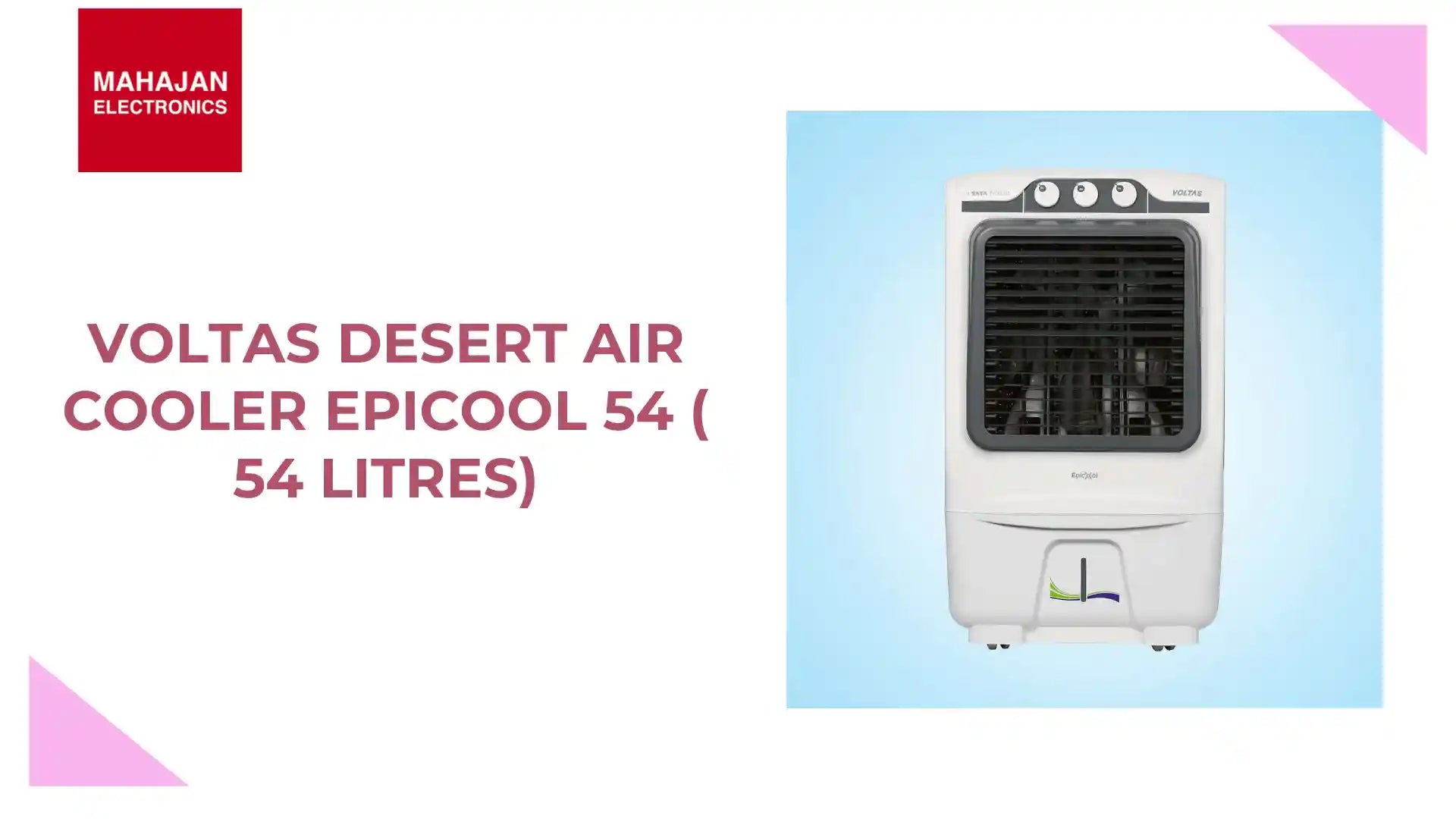 Voltas Desert Air Cooler Epicool 54 ( 54 Litres) by@Outfy