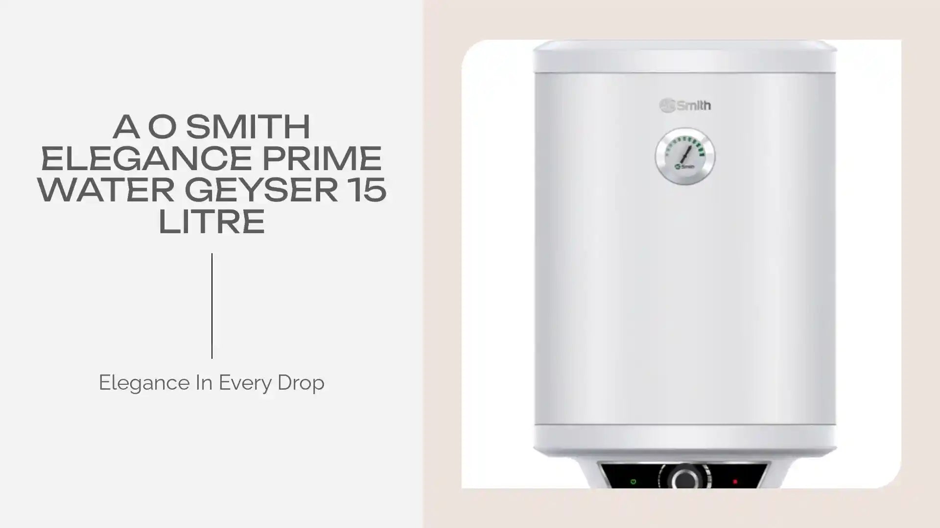 A O Smith Elegance Prime Water Geyser 15 Litre by@Outfy