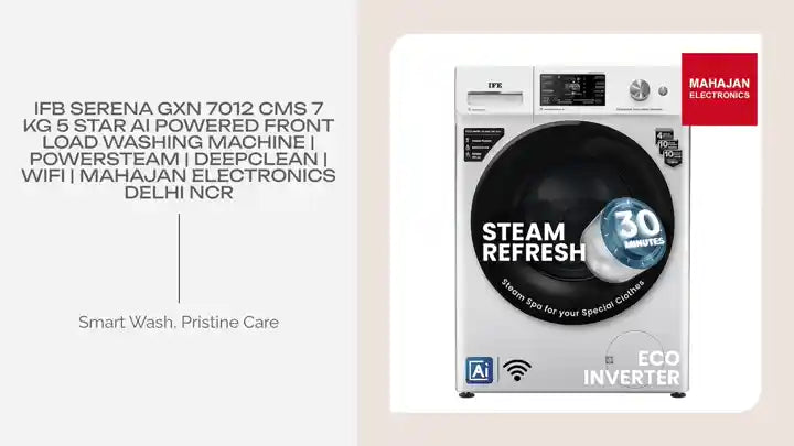 IFB Serena GXN 7012 CMS 7 Kg 5 Star AI Powered Front Load Washing Machine | PowerSteam | DeepClean | WiFi | Mahajan Electronics Delhi NCR by@Outfy