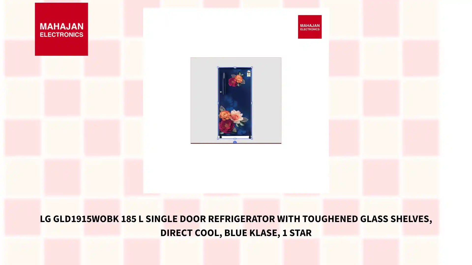 LG GLD1915WOBK 185 L Single Door Refrigerator with Toughened Glass Shelves, Direct Cool, Blue klase, 1 Star by@Outfy