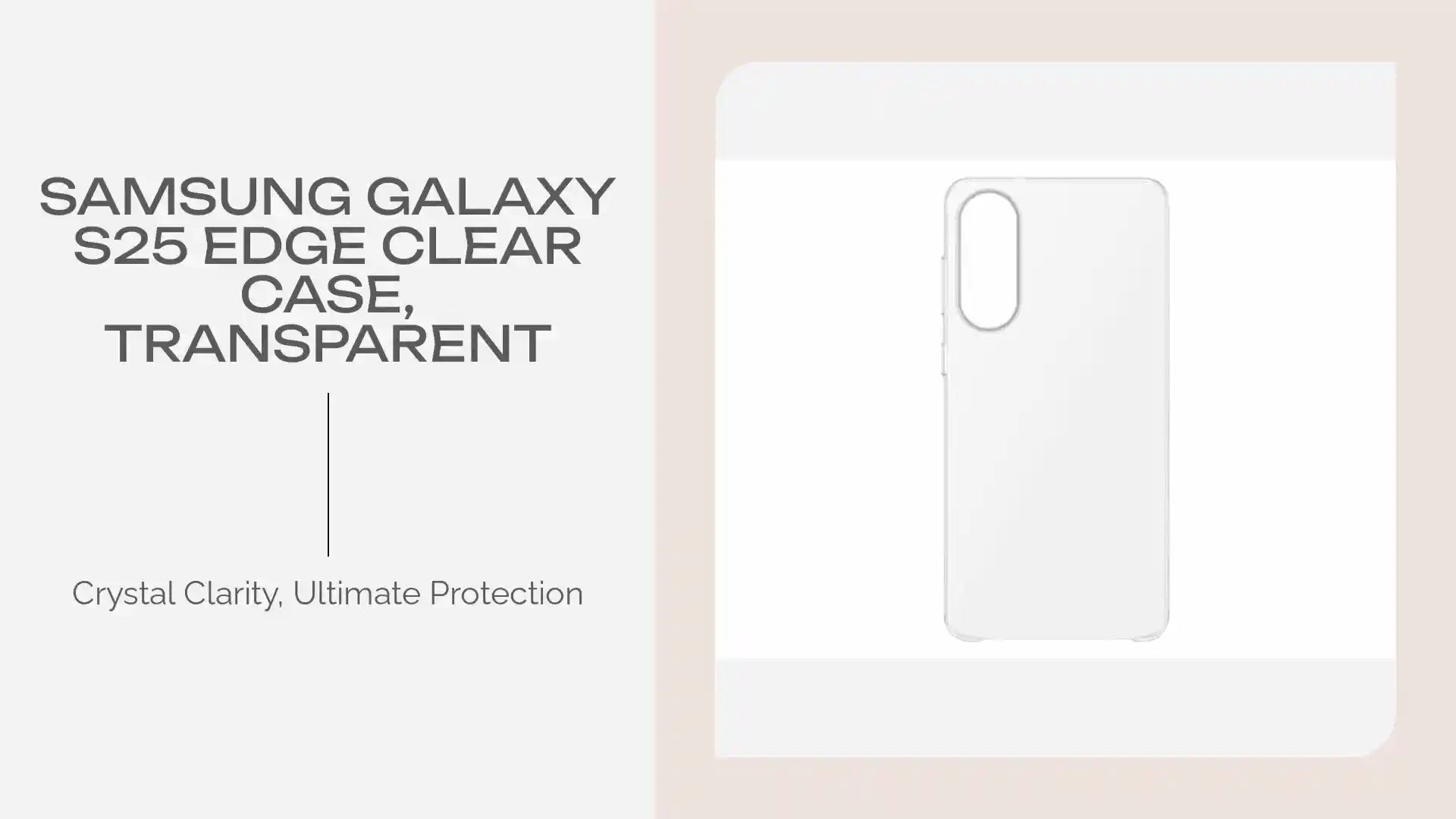 Samsung Galaxy S25 Edge Clear Case, Transparent by@Outfy