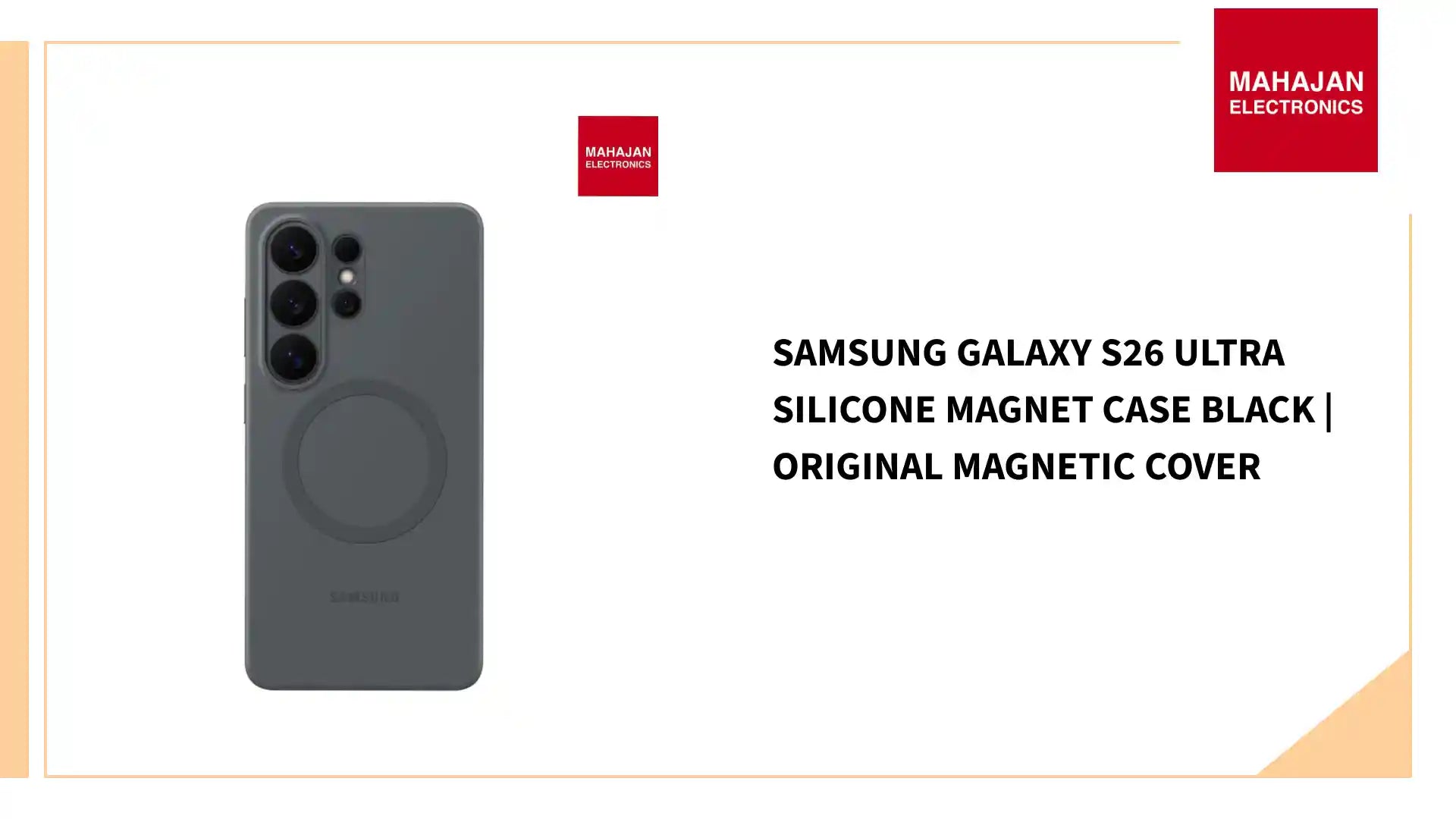 Samsung Galaxy S26 Ultra Silicone Magnet Case Black | Original Magnetic Cover by@Outfy