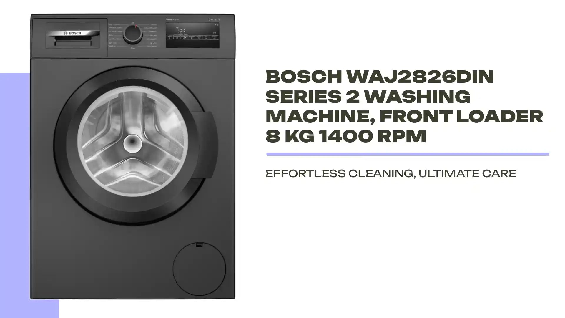 BOSCH WAJ2826DIN Series 2 washing machine, front loader 8 kg 1400 rpm by@Outfy