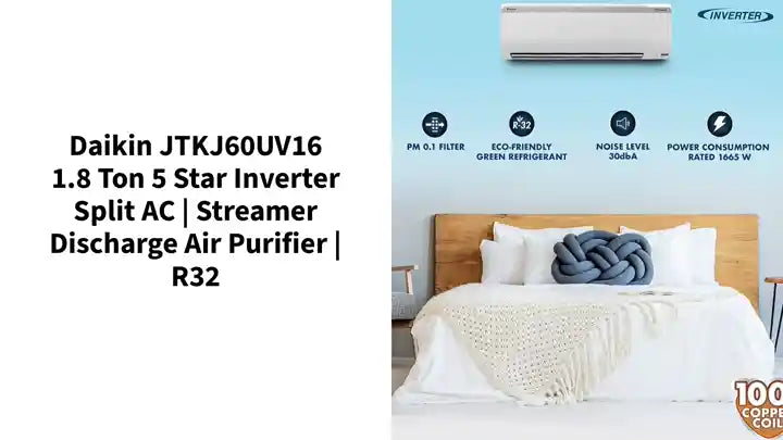 Daikin JTKJ60UV16 1.8 Ton 5 Star Inverter Split AC | Streamer Discharge Air Purifier | R32 by@Outfy