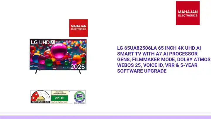 LG 65UA82506LA 65 inch 4K UHD AI Smart TV with α7 AI Processor Gen8, Filmmaker Mode, Dolby Atmos, webOS 25, Voice ID, VRR & 5-Year Software Upgrade by@Outfy
