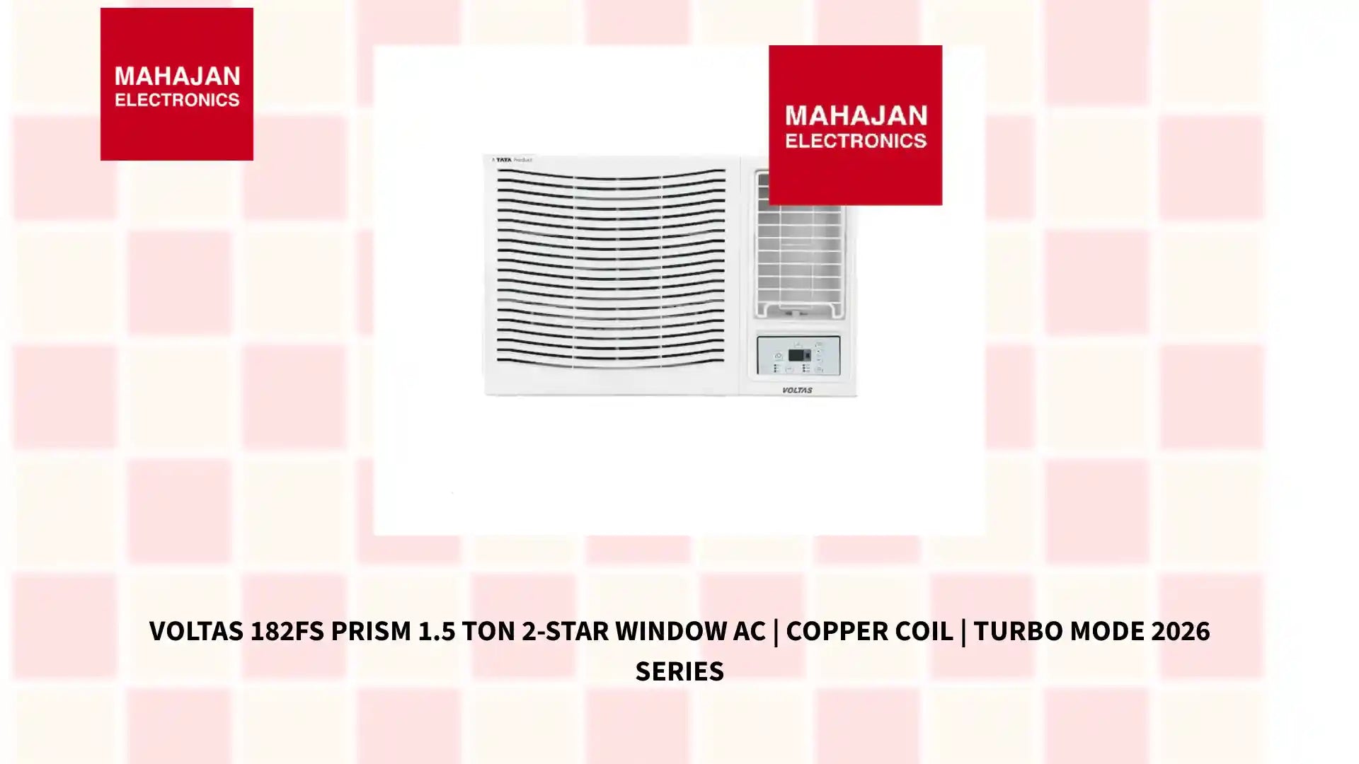 Voltas 182FS Prism 1.5 Ton 2-Star Window AC | Copper Coil | Turbo Mode 2026 Series by@Outfy