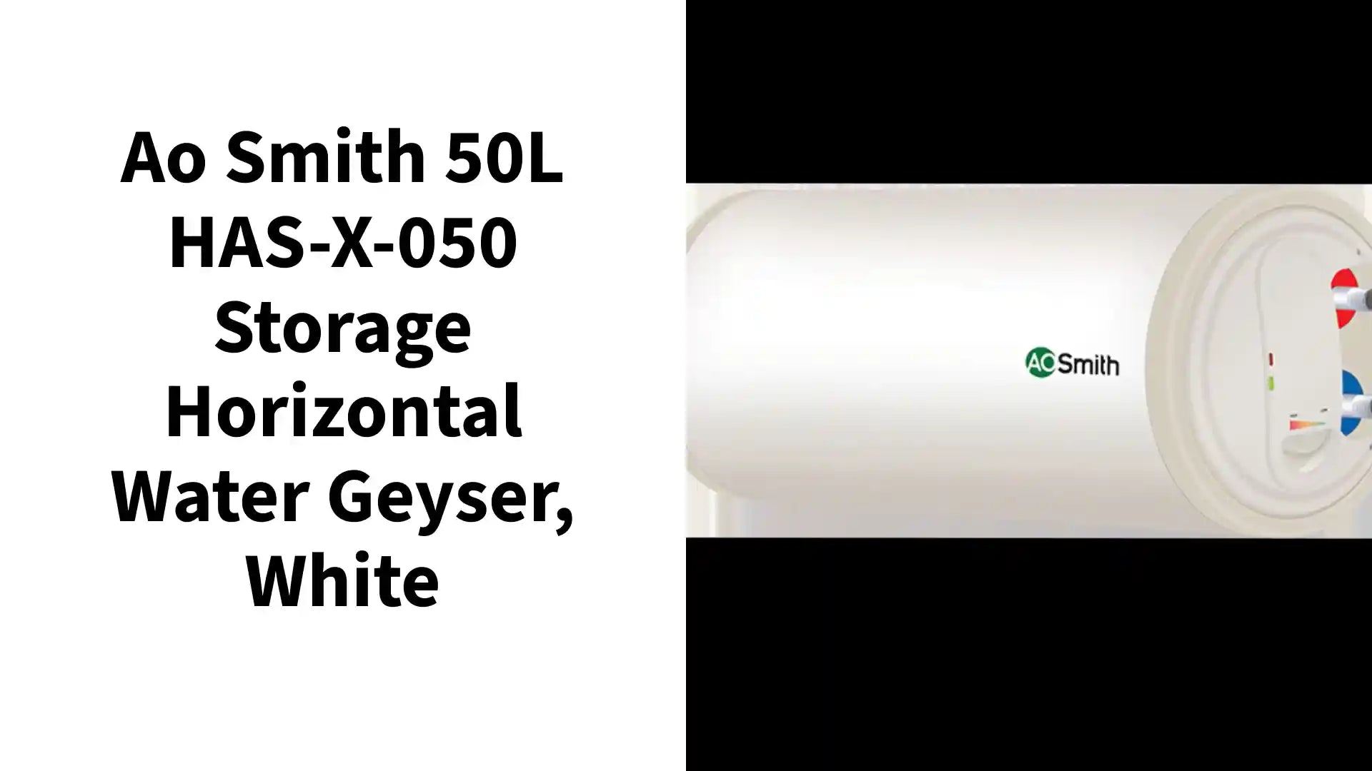 Ao Smith 50L HAS-X-050 Storage horizontal Water Geyser, White by@Outfy